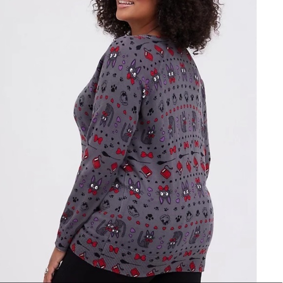 TORRID NWT PULLOVER SWEATER - COTTON STUDIO GHIBLI COLLECTION KIKI GREY - Picture 5 of 5